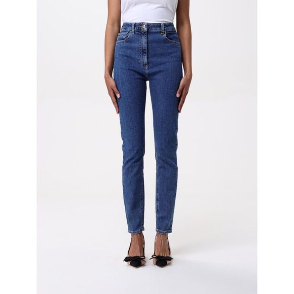 Elisabetta Franchi Jeans Woman Gnawed Blue